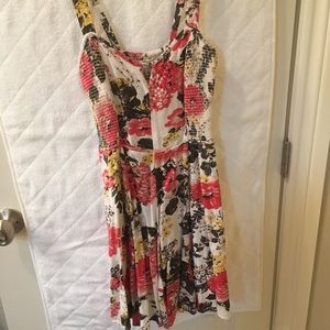 Vintage colors floral dress